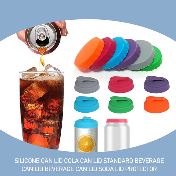 12 st Slim Can Lids Silikon Dryckesburk Lock Protector för Slim