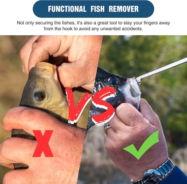 2 stk. rustfrit fiskekrogfjerner fiskeekstraktor