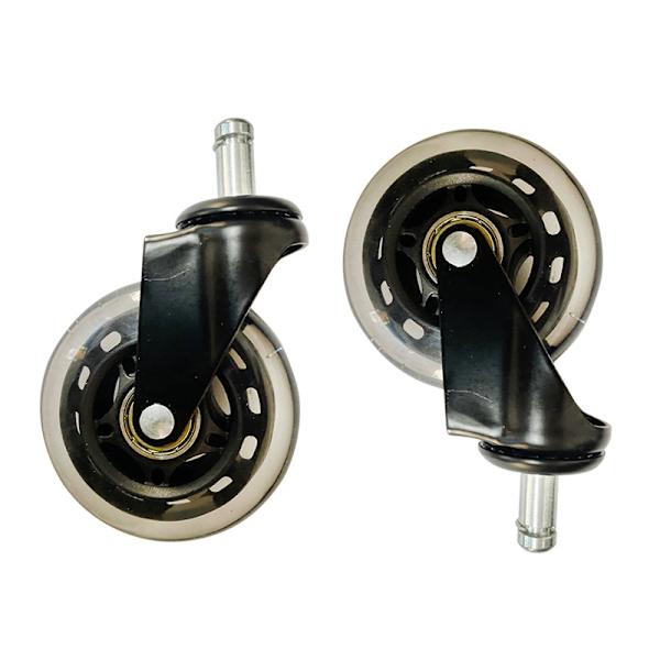 3-tums PU Universalhjul Circlip Caster Svart Stark Lastkapacitet