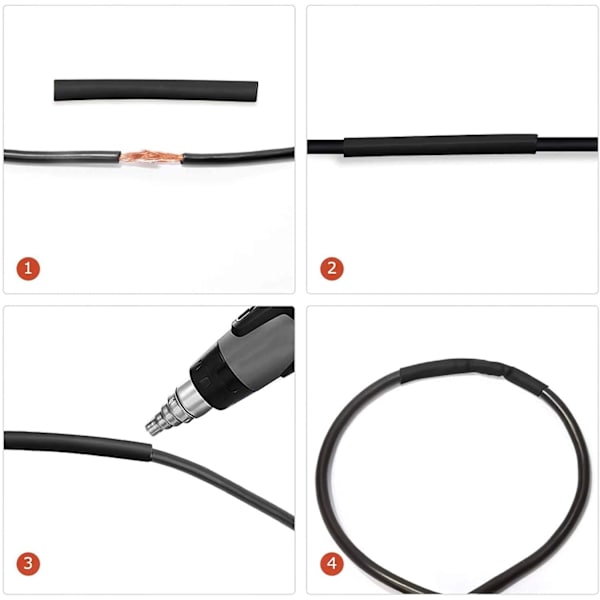 Värmeisoleringsrör Elektrisk Kabeltråd Wrap Assortment Elektrisk