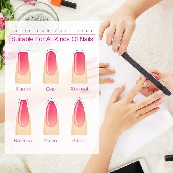 Neglefile og buffer, professionelt manicure-sæt, rektangulært