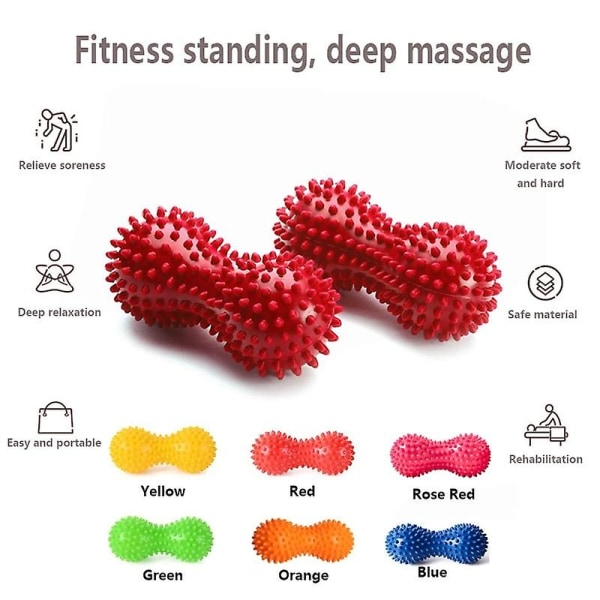 Jordnötsform Massage Yoga Sport Fitness Hållbar PVC Stress R