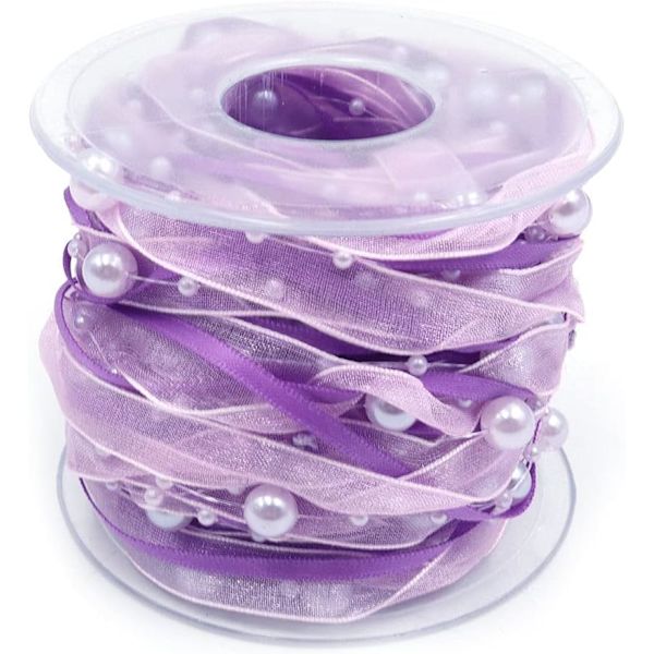 1kpl Purppura 10m Tekohelmi Chiffon Organza Nauha Häihin