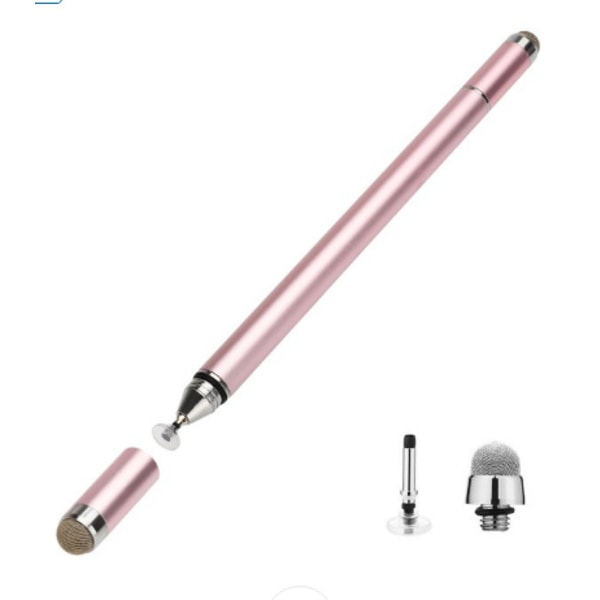 4 i 1 styluspenn for Apple-nettbrett for iPhone Samsung bærbar PC (rosa)