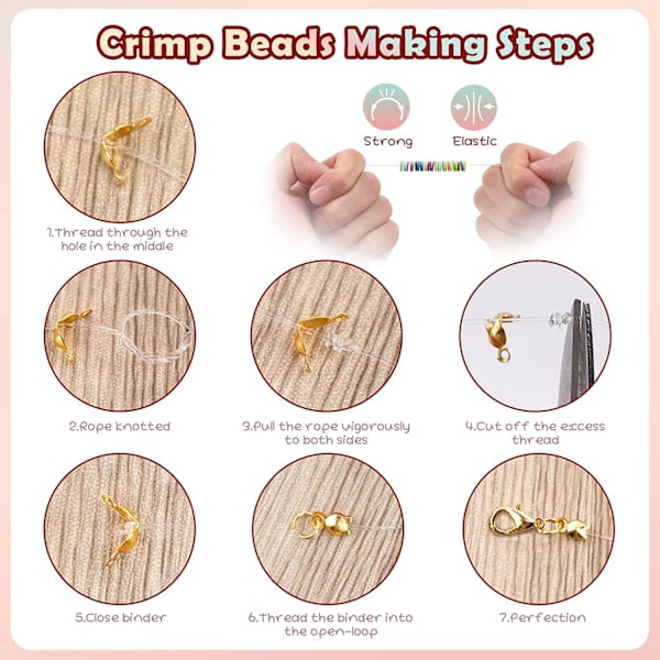 24 farver Clay Bead Armbånd Making Kit Sort Clay Stone Beads Se