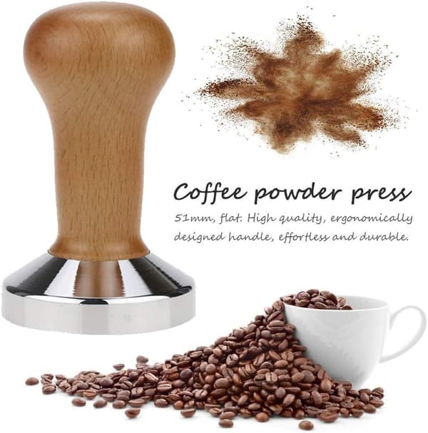 Kaffe Press med Silikon Pad Trä Kaffe Press med Rostfritt