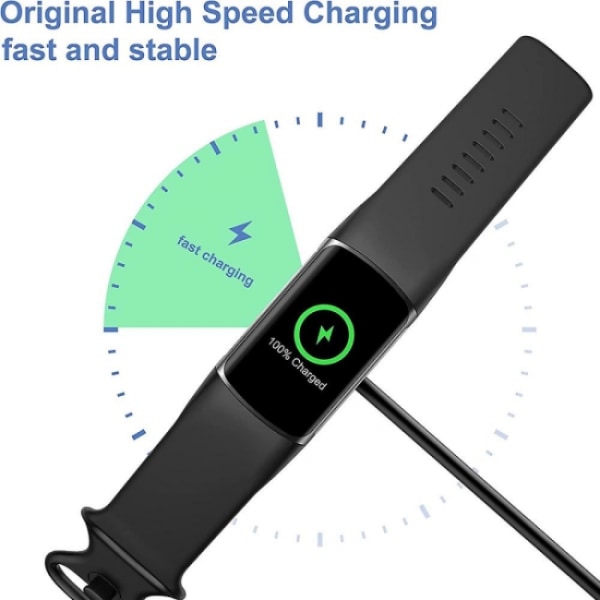 Lader for Fitbit Charge 5/luxe, Smartwatch bærbar 50cm trådløs