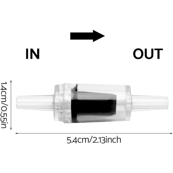 10 st Aquarium Luftpump Check Ventiler Envägs Check Ventil Aquarium