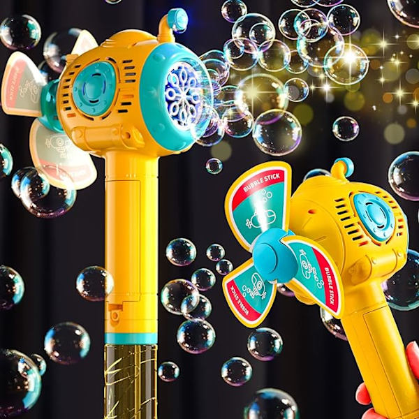 Bubbelpistolmaskin för barn 1-3 år, 5000+ bubblor 360°