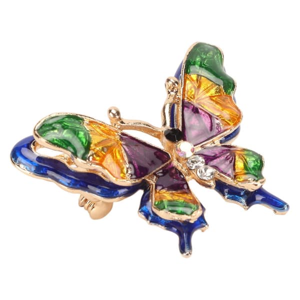 Elegant broche til kvinder - sommerfugleform i legering