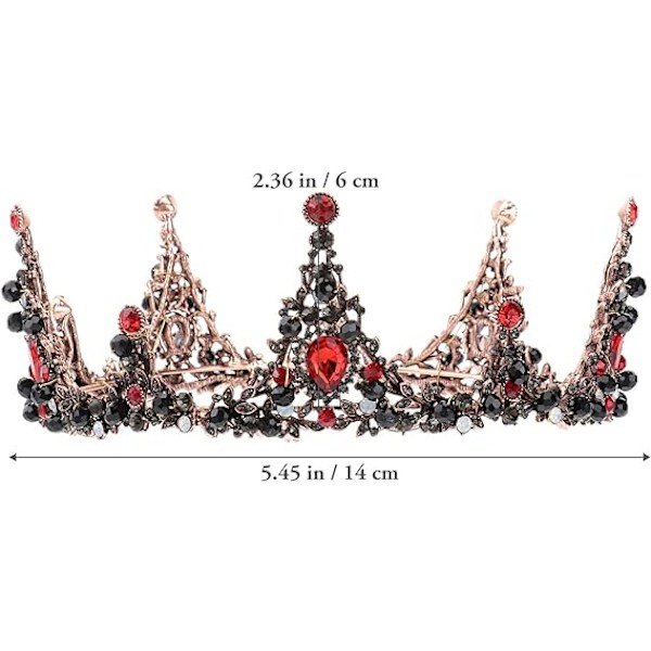 Barokk Tiara Hodeplagg Brud Kroner Tiaraer Rhinestones Brud Ti