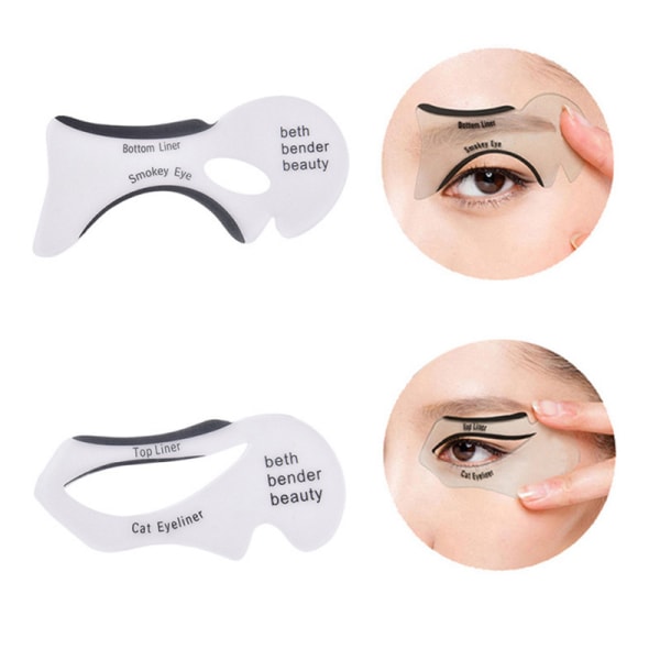 1 Cat Eyeliner & 1 Smokey Eye Stencil | Perfekt vingad ögonlina