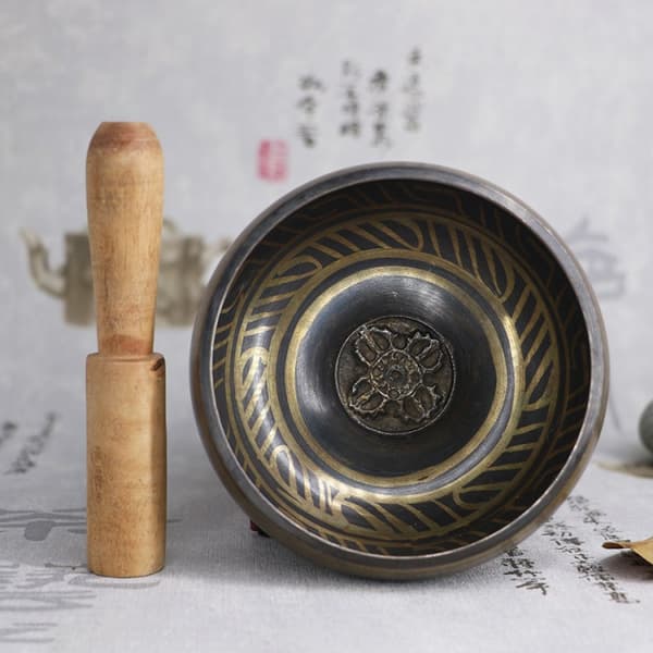Tibetansk sångskål - 8 cm Svart