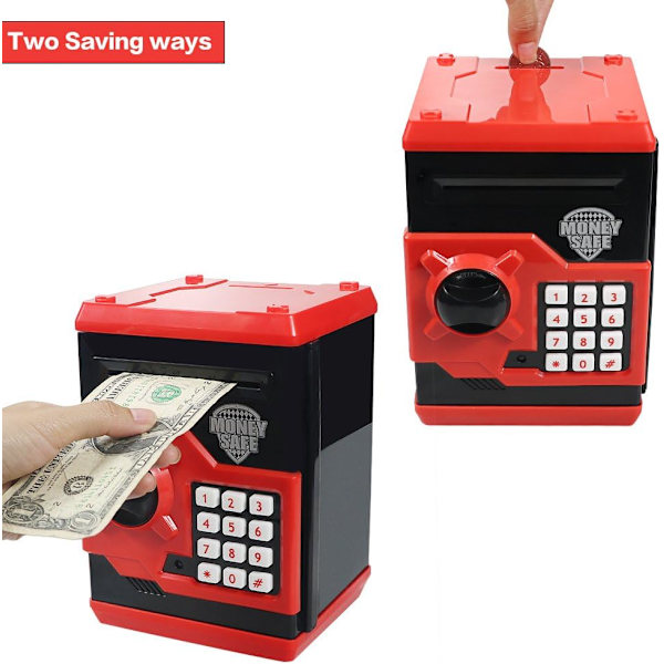 Elektronisk sparegris med automatisk penge-scroll, Mini ATM-boks