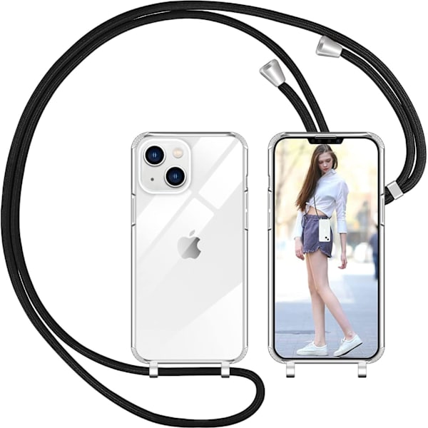 Kaulakoru iPhone 15 pro max:lle, ruusukullanvärinen suojakotelo