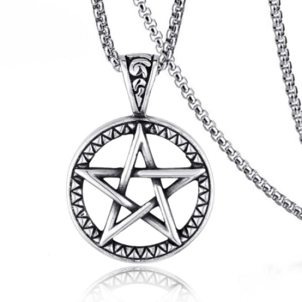 Övernaturligt Pentacle Pentagram hänge Halsband Witch Prote