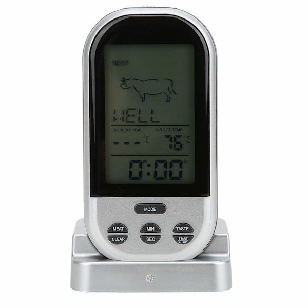 BBQ-termometer, mattermometer med sond för matlagning av kött, Ki