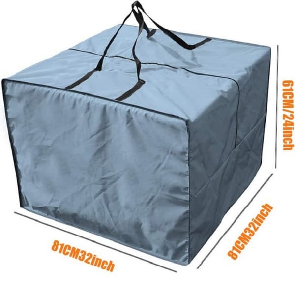 Grå 81cmx81cmx61cm puteoppbevaringspose - Holdbar 210D hageputer