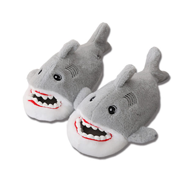 Barns tøfler, vinter plysj tøfler for småbarn Shark Root Shoe
