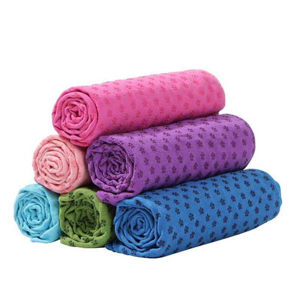 Sklisikker yogamatte håndkle fitness pilates treningsdeksel, 1 stk - lilla