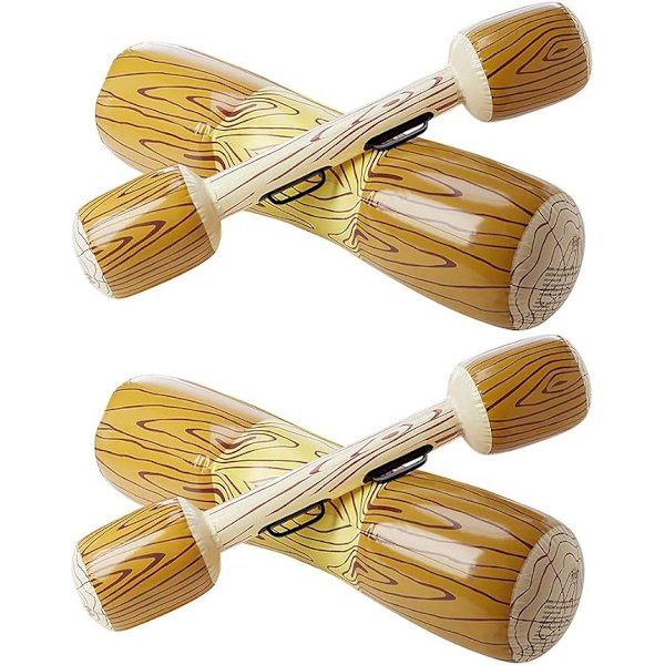 Uppblåsbar boj, [2-pack] kanotpoolboj med paddlar tjock PVC