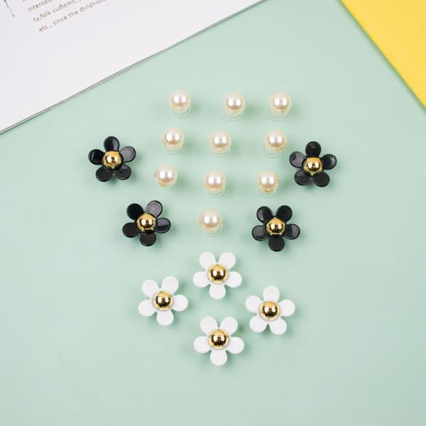 1 set 18 stycken Croc-bollar söta blomdesigner skodesign blommor