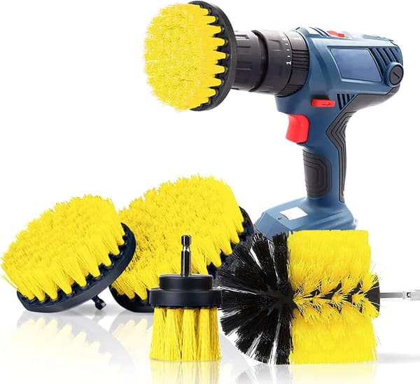 4 stk. Drill Cleaning Brush, Brush for Drill Car Tile Carpet Ba
