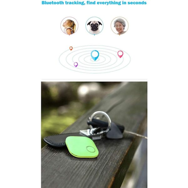 Nyckelfinnare Anti-förlust Tracker, GPS Nyckelfinnare med Bluetooth Spårning