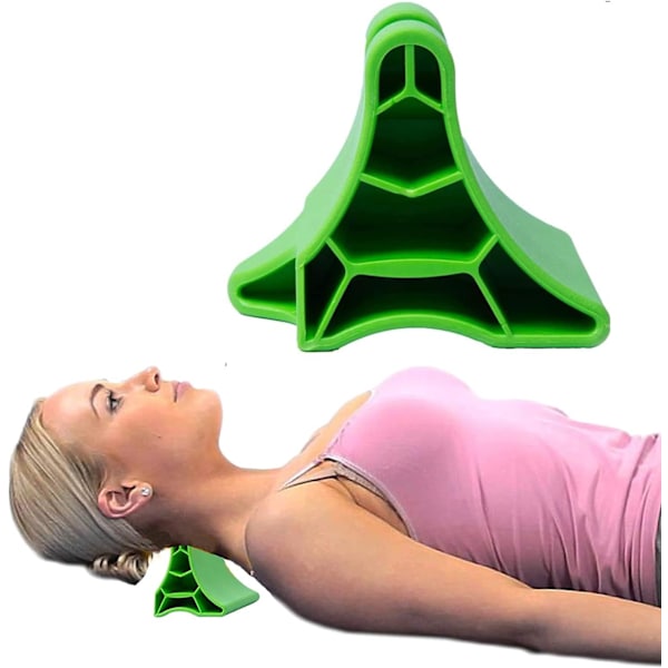 Bärbar justerbar nackmassageapparat för handmassage för nacke, axlar, bakben, armfotsulor (grön)