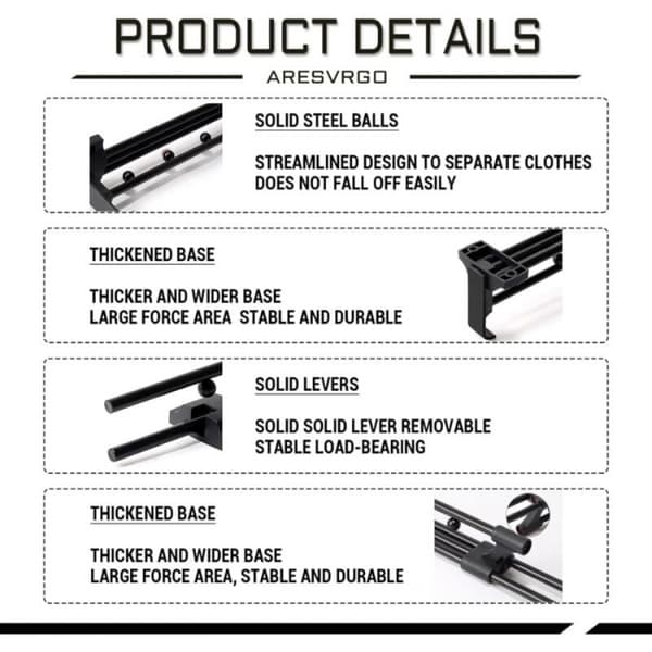 Retractable Wardrobe Rod, Extractable Sliding Trouser Holder, Len