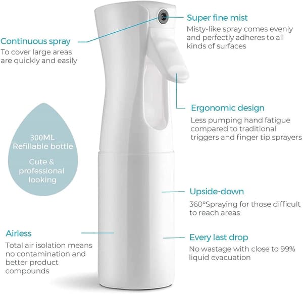 Hårsprayflaske Botanisk Spray Hårkrølleflaske Tom Spray Bo