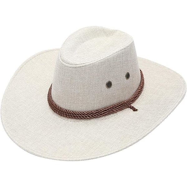 Outback hat Western Style Cowboyhat til mænd Kvinder Filt med bred skygge