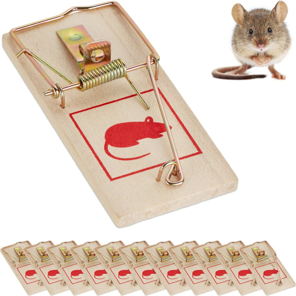 12-pack råttfälla, klassisk råttfälla, återanvändbar, giftfri, mus