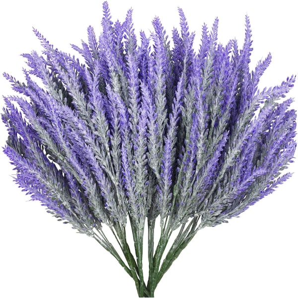 10 Bouquets Imitation Lavender Purple Flocking Flower Bouquets DI