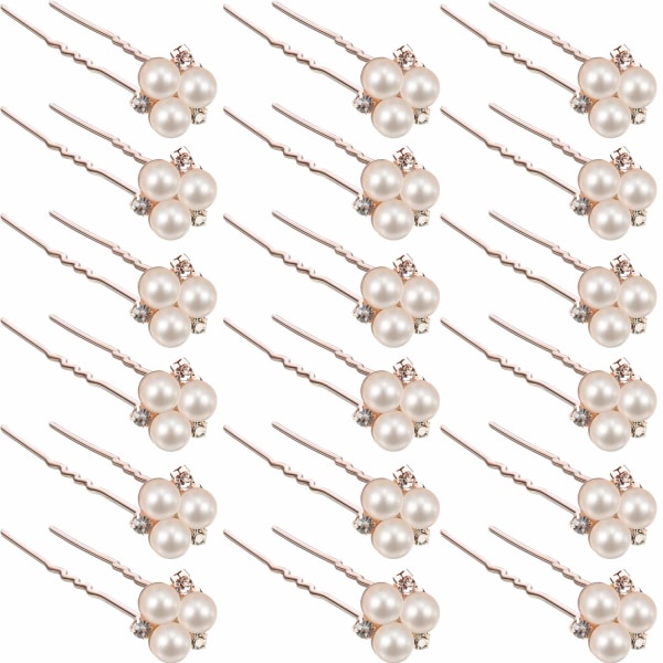 18 st pärlhårnålar Bröllopshårtillbehör Pärla Bobby Bridal