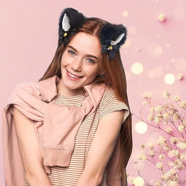 Kattøre Hodebånd Katt Hodebånd Kostyme Hårtilbehør for Kvinner