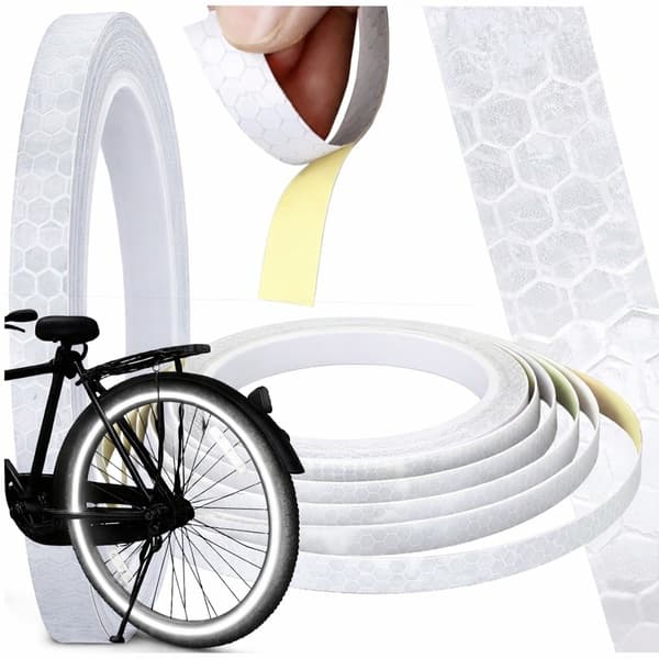 Reflextejp 8m Självhäftande – Reflextejp för Cykel, Bil, Motorcykel & Säkerhetsmärkning 1cm