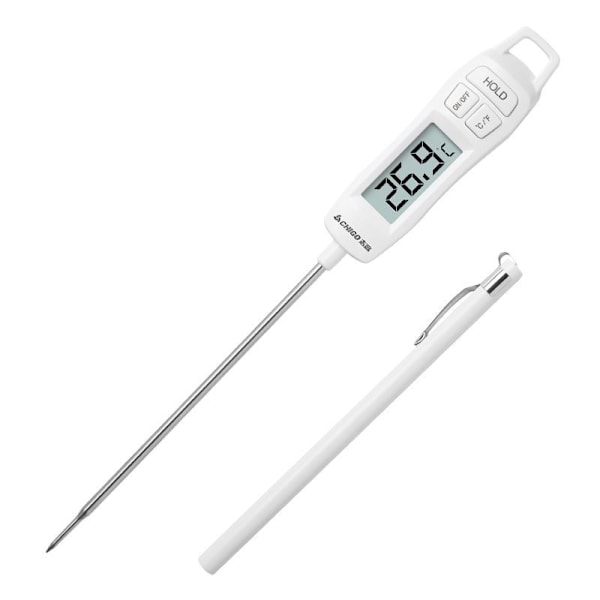 All-in-One Köks Termometer, Digital Instant Read Kökstemperatur Lång Matprob med Stor LCD-Skärm ℉/℃ Knapp