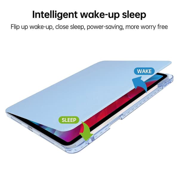 Etui til iPad Pro 13 (2024) PU Læder+Akryl+TPU Roterende Klar Tablet Cover Auto Vågn/Sov