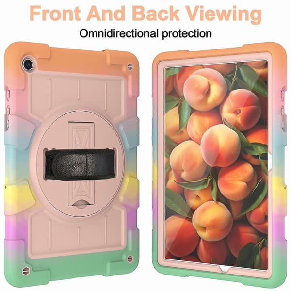 Robust deksel med stativ og skulderstropp for Samsung Galaxy Tab A9+ (TPU+PC)