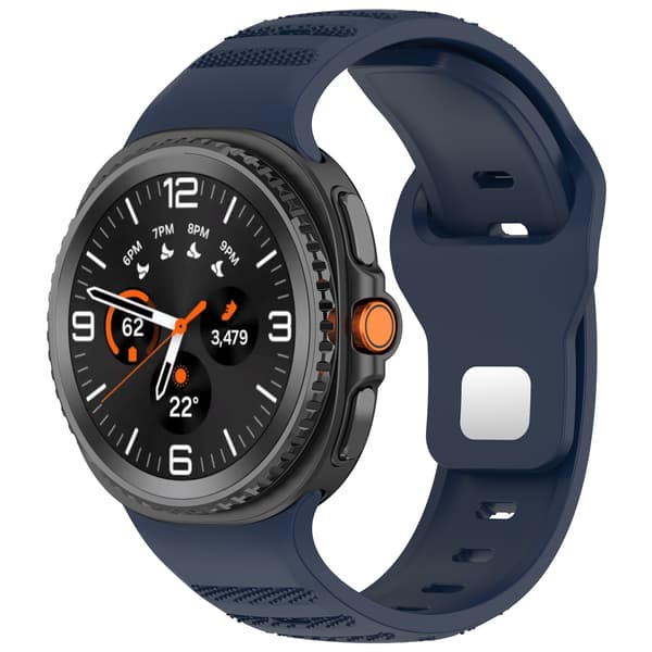 Stilfuld silikonerem til Galaxy Watch8 & Watch Ultra2 Blå Blue