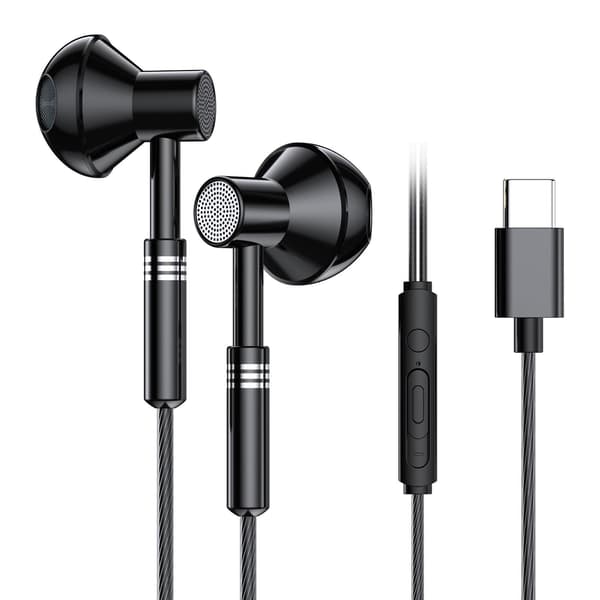 USB-C In-Ear Hovedtelefoner med Ledning DAC Sort sort black