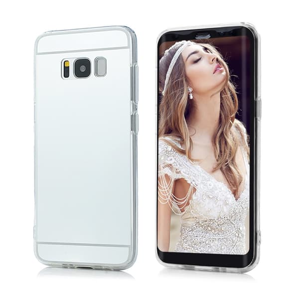 Samsung Galaxy S8 Cover Spejl TPU Bumper silver