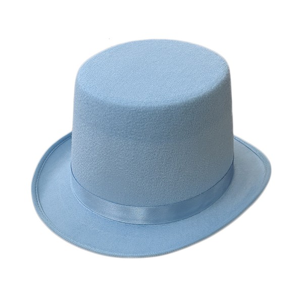 Vintage Derbyhatt Magiker Kostym Cosplay Halloween Hatt Fest Sky Blue