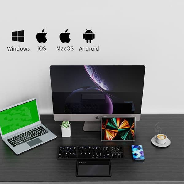 Sammenfoldeligt Bluetooth-tastatur med trackpad