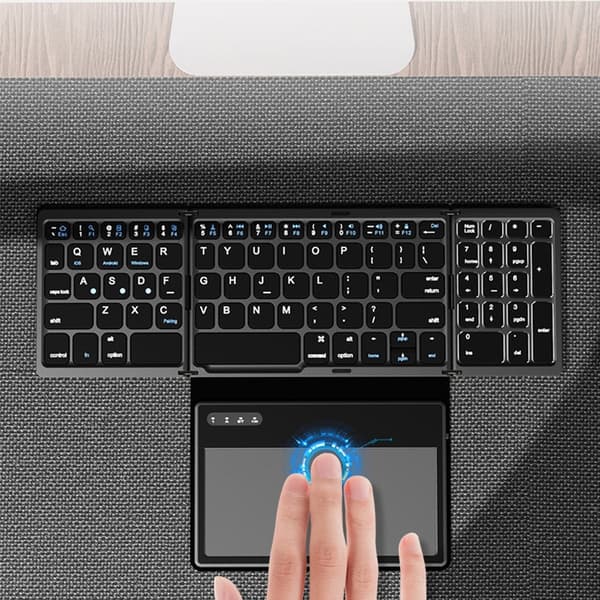 Sammenfoldeligt Bluetooth-tastatur med trackpad