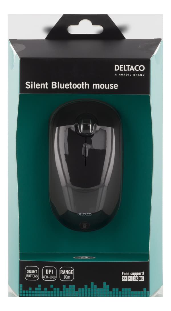 Tyst trådlös mus Bluetooth 1x AA 8001600 DPI 125Hz