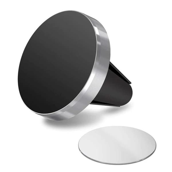 Magnetisk mobiltelefonholder for bilens ventilasjonsgitter Bilholder Sølv silver