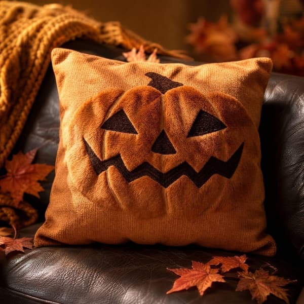 Halloween kurpitsatyynynpäälliset 45 x 45 cm (#A)1kpl A