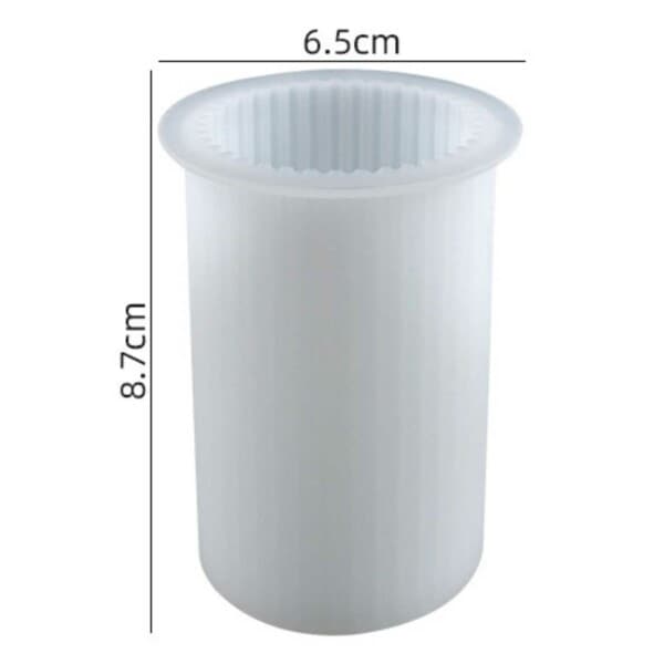 DIY Silikone Lysform Ribbet Lys Hvid white